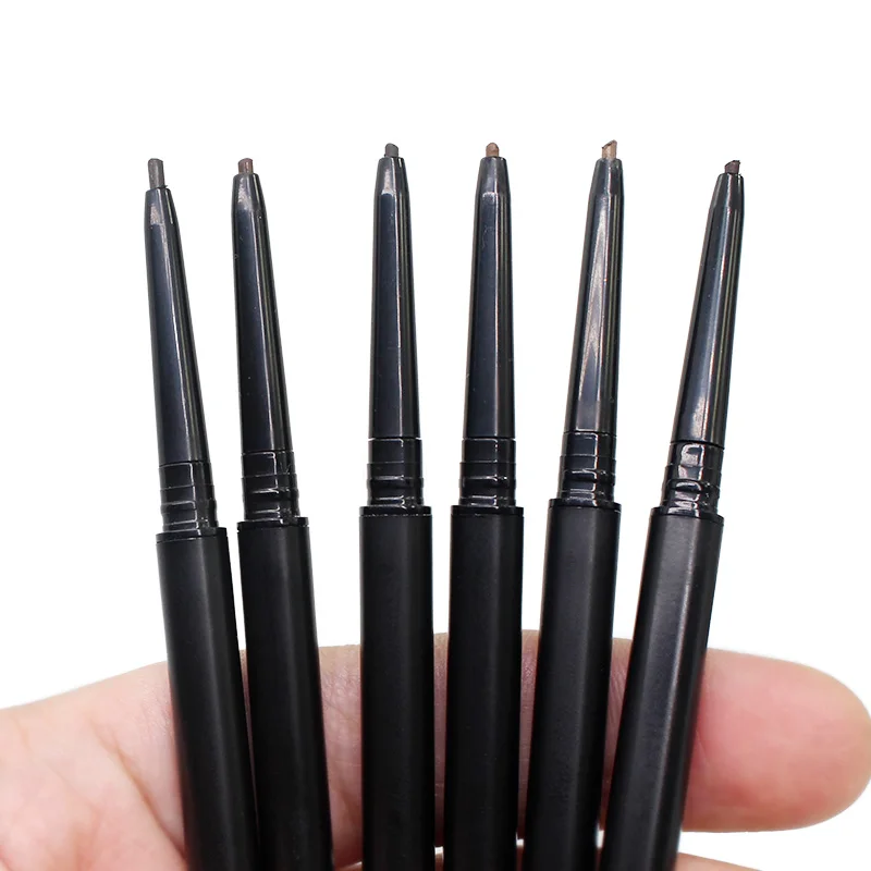 OEM factory production Private Label Makeup Automatic Super Thin Waterproof Eyebrow Pencil With Eye Brow Brush