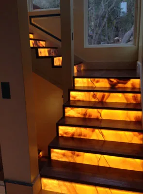 transparent onyx marble price for indoor staircase decoration