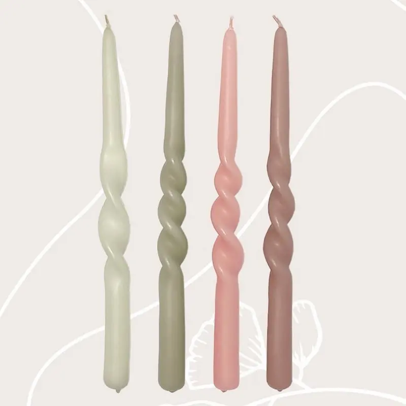 Scented Candle Flowers Aromatherapy Candles Soy Wax Personalized twisted pillar candle