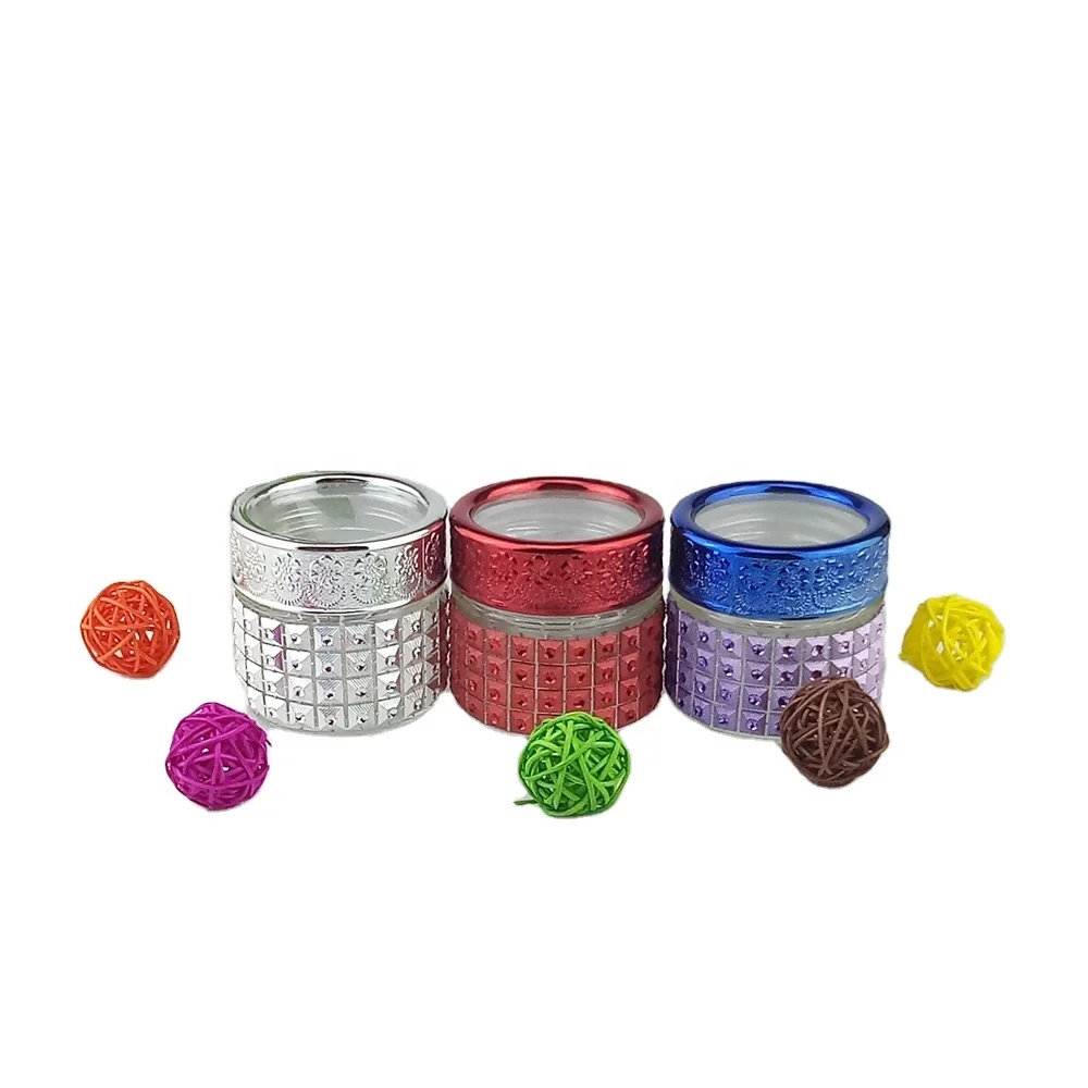 Mini beaded design airtight glass honey jar