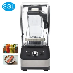 Multi Function SSL 1680W Commercial Juicer Mixer Blender De Buena Calidad Licuadora Silencio with Sound Cover Enclosure