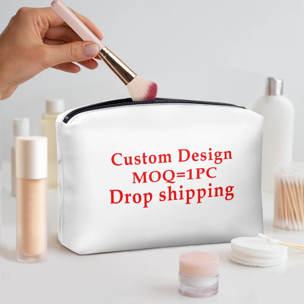 Wholesale Fashion Cosmetics Makeup Bag Travel Pouch Polynesian Tribal Samoa Tapa Print Custom PU Portable Clutch Cosmetic Bag