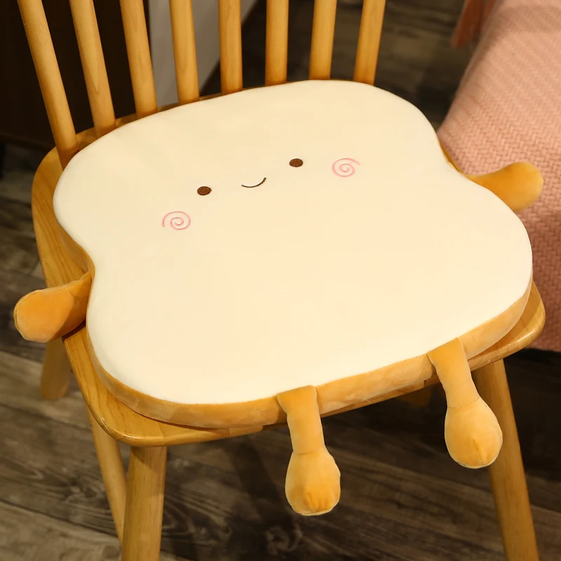 Kids Plush Toys Cute Birthday Gift Plush Toast Bread Crescent Shaped Bun Baguette Stuffed Toy Food Soft Doll