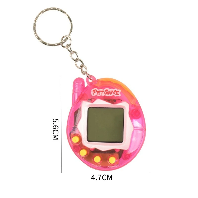 Factory Popular Retro Handheld Electronic Virtual Pets Game keychain with Keychain tamagochi Pet Toy Nostalgic machine