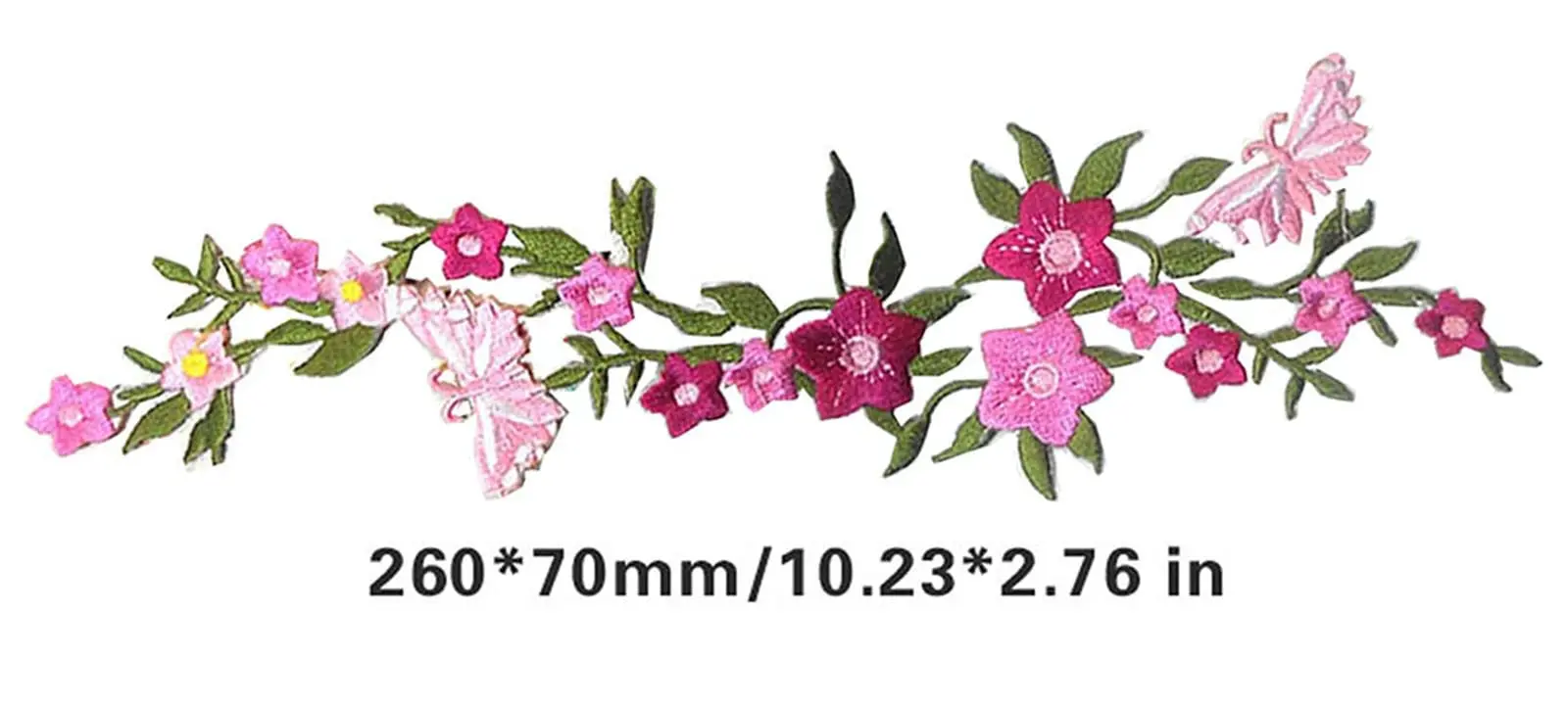 Butterfly Flower Embroidered Iron On Patches, Embroidery Applique by DIY Cloth Art Embroidery Decoration