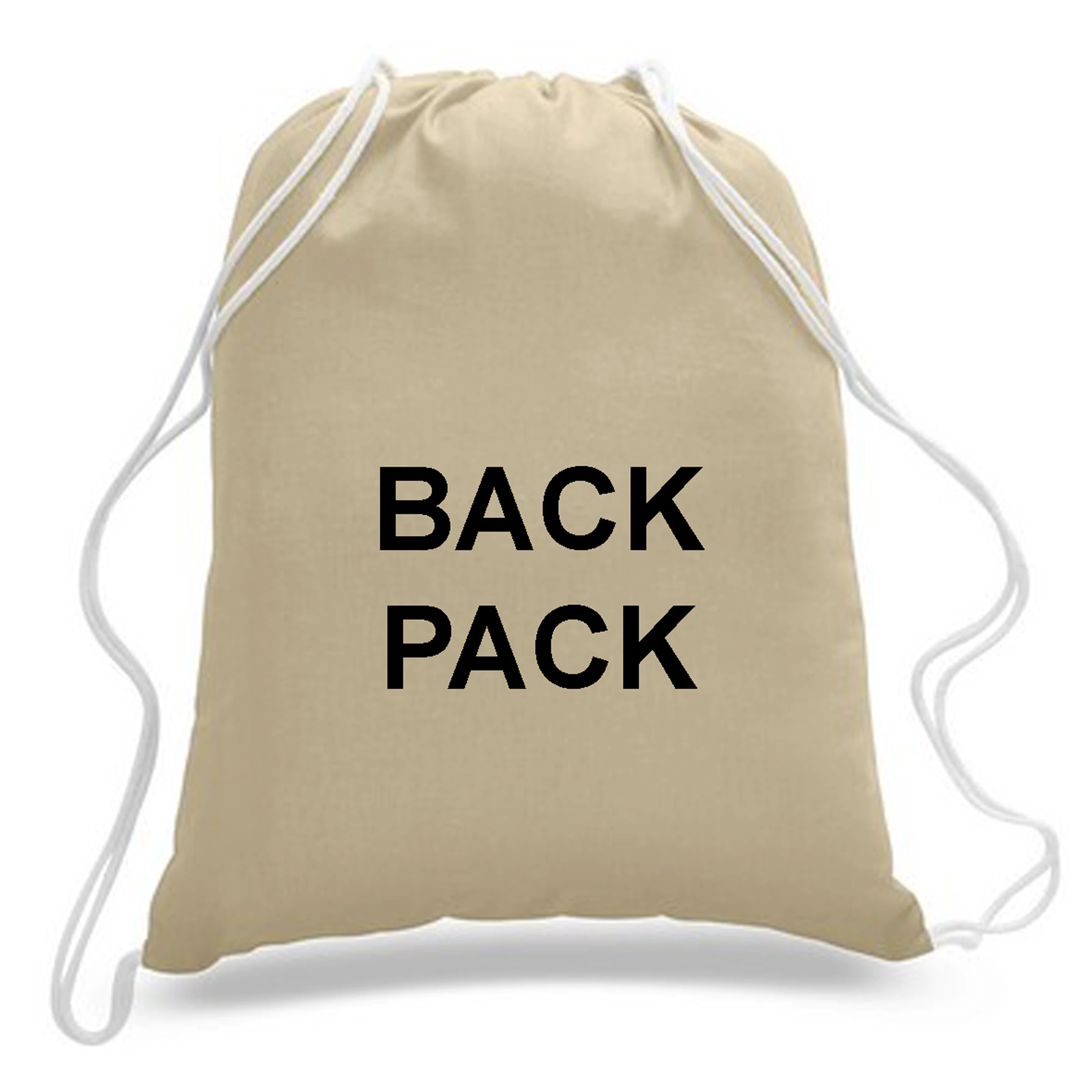 Cotton String Backpack Drawstring Bag Material made in India West Bengal color black