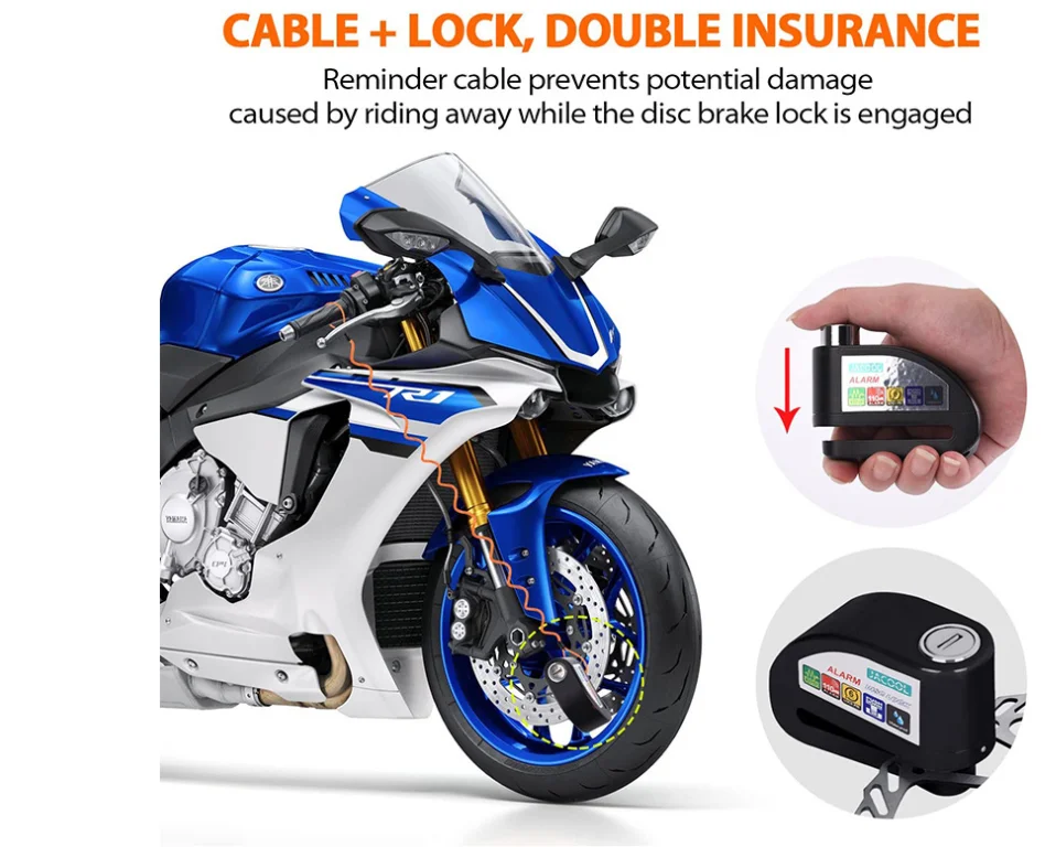 Блокировка дискового тормоза CHANGCHUN из цинкового сплава для мотоцикла, велосипеда, дисковый тормоз, Противоугонный замок сигнализации, китайский замок сигнализации