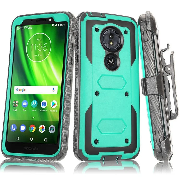 Saiboro ударопрочный жесткий Броня ТПУ pc ремешках заднюю крышку мобильного телефона чехол для motorola moto g6 play