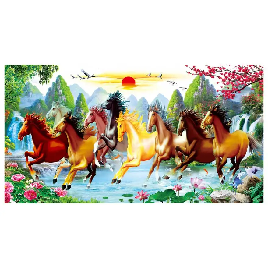 2023 High Quality Embroidery Cotton Thread House Mosaic Painting Dropshipping DIY Needlework