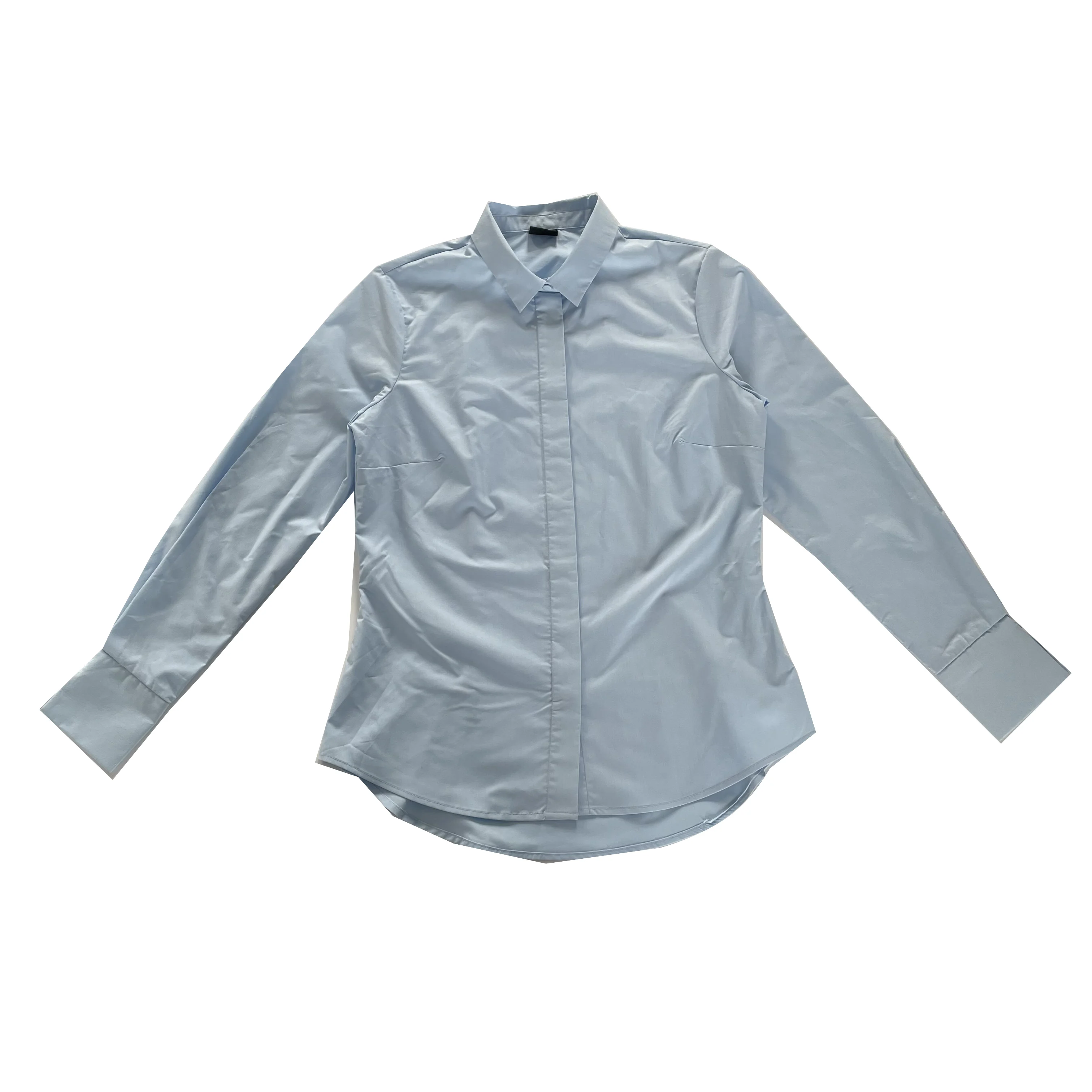 
Bank Uniform design Long Sleeve Cotton Women Blouses 