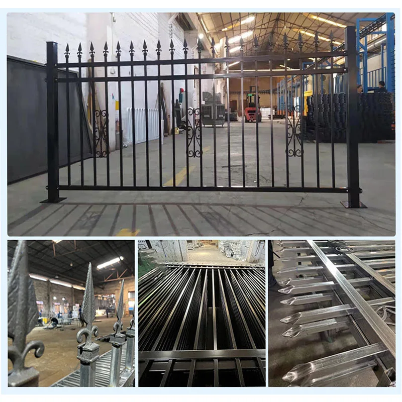 China Manufacturer Galvanized Metal Powder coated Garden Fence Zinc Steel Fence Panels Outdoor garden corten steel
