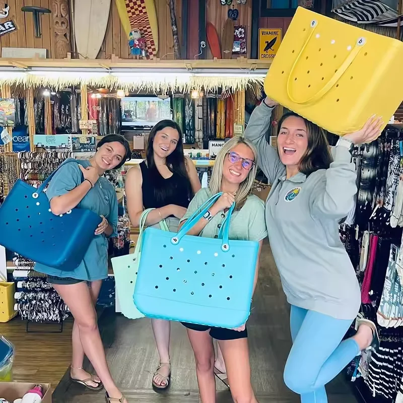 Summer Jelly  Basket Sun Bath Swimming Pool eva tote bag Accessories Beach  Bag Silicone Crock Waterproof