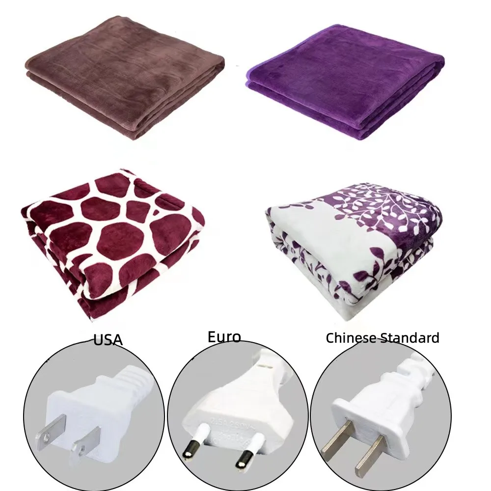 King Size Heating Blanket Reversible Flannel Heated Throw Electric Blanket