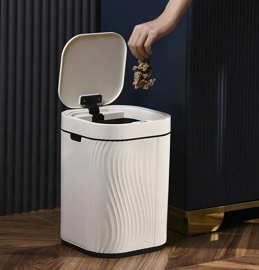 Kworld Easy For Everyone Hand-free Electronic Rectangular Smart Dustbin With 15 L Large Volume