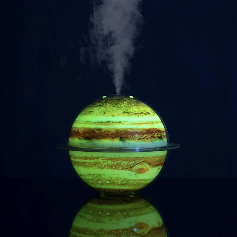 New Night Lamp Atomizer fogger oil diffuser Essential Oil Ultrasonic Humidifier 3D Planet Galaxies usb humidifier with wood sten