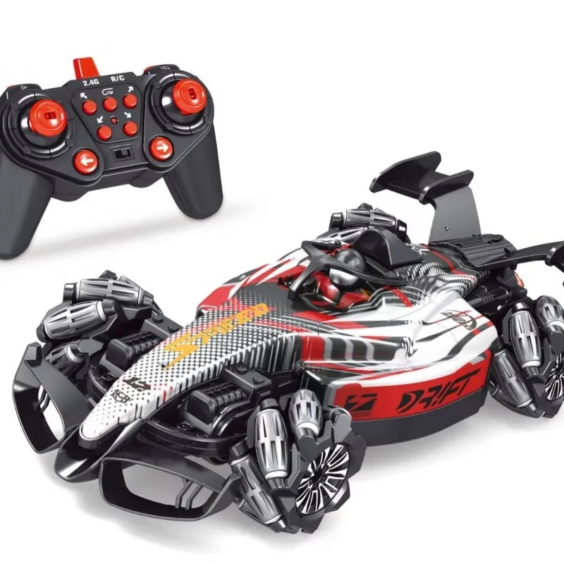 Shantou Large 2.4g Remote Control Electric Stunt Drift Racing Toy for Kids Light Spray Model Wholesale Includes Charger
