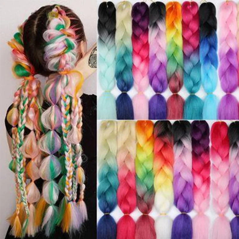 
SmartBraid 100g Yaki Other Artificial Hair Ombre Hair 24 inch Synthetic Jumbo Hair Braid 