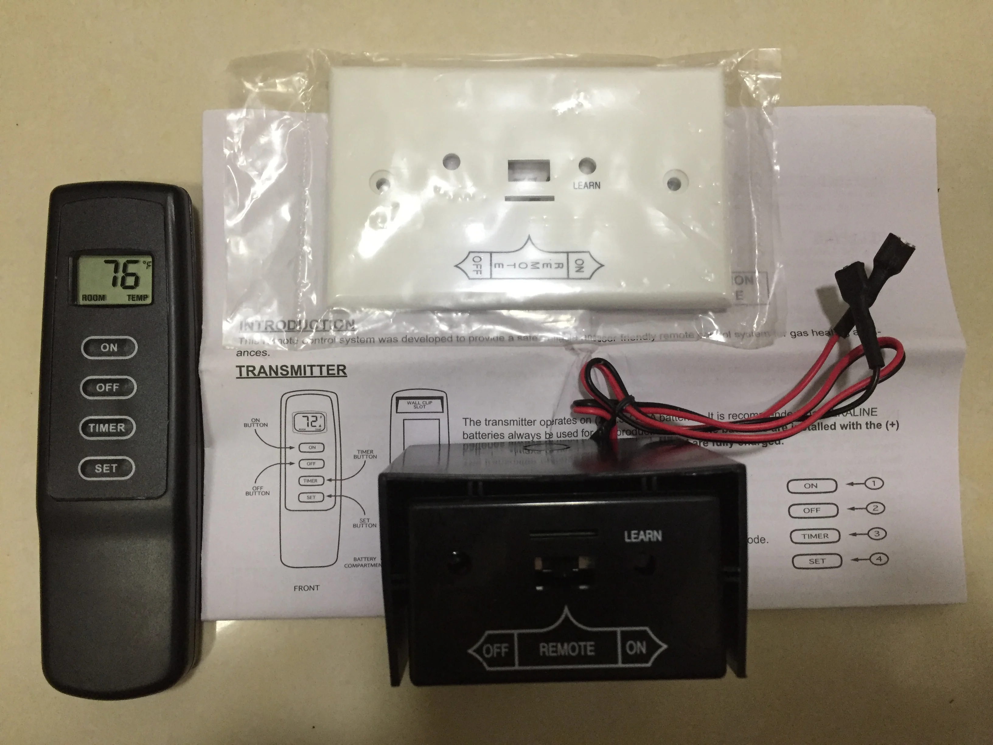 fireplace remote control