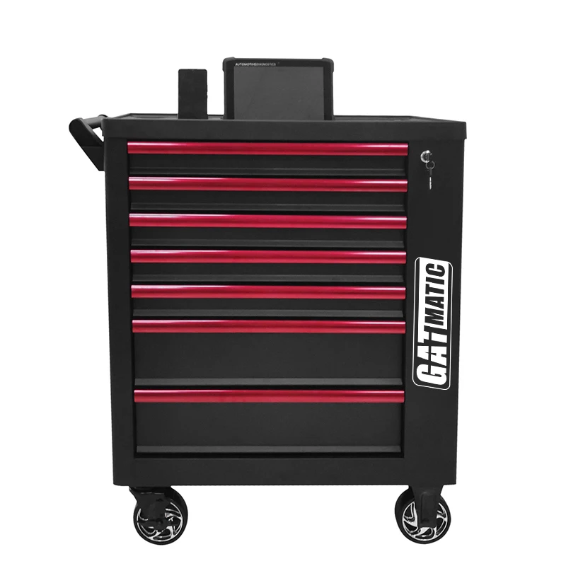 GATmatic Customised Luxury Supply Oem Heavy Duty Large Rolling Tool Chest 7 Drawers Tool Cabinet Car Container
