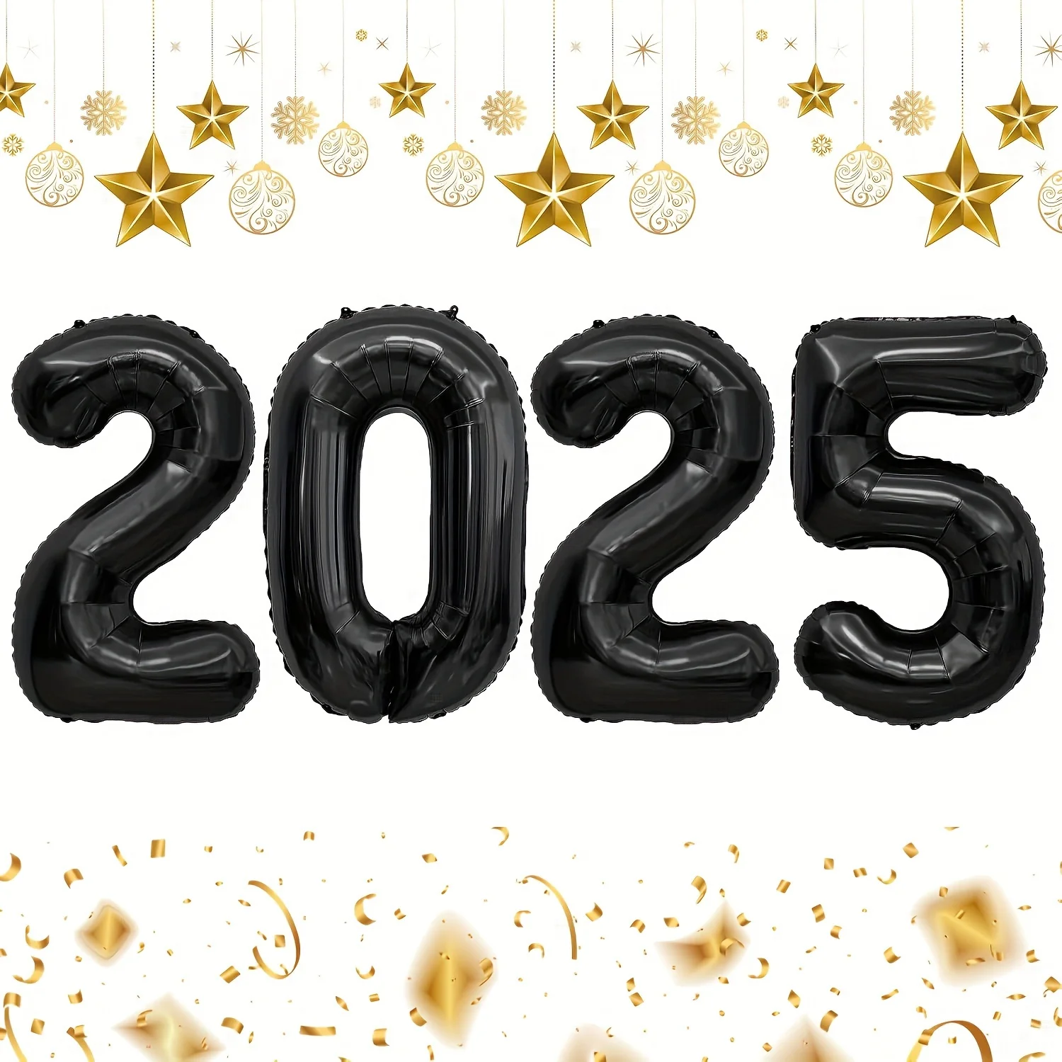 Factory Price 2025 Digit Number Aluminum Foil Balloons Set For Christmas Hello 2025 New Year Eve Graduation Party Decor Supplies