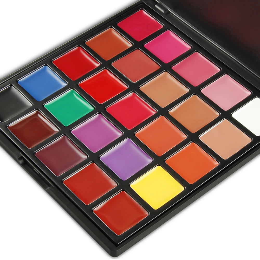 wholesale private label cosmetics liquid matte lipstick palette 25 colors makeup lipstick pan