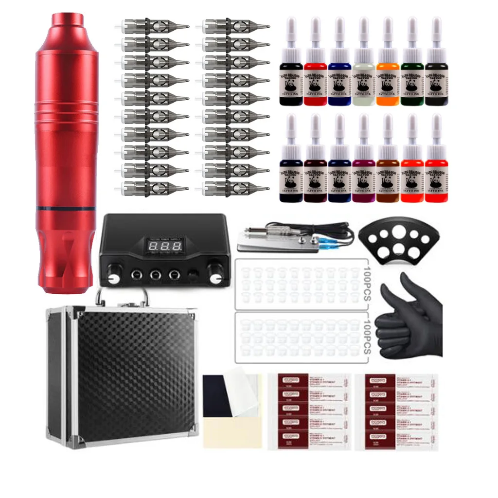 2024 New Hot Sales Professional Complete Starter Tattoo Machine Kit Rotary Tattoo Machine Set