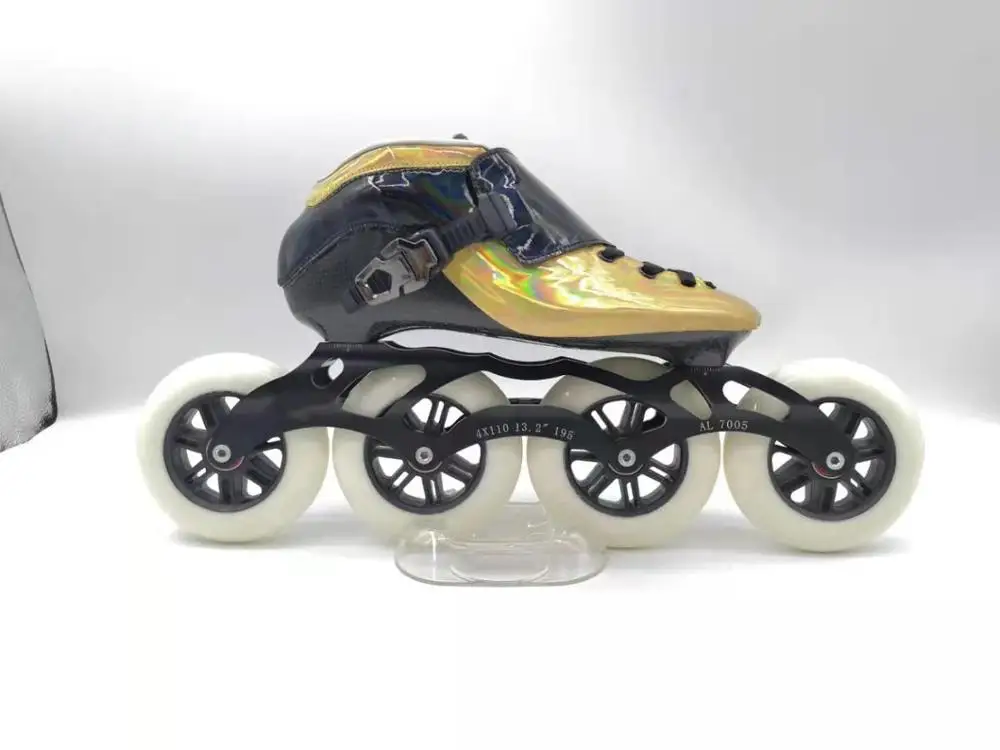 
OEM/ODM factory carbon fiber fashion mens womens skate shoes inline speed 3 /4 wheels roller skates 