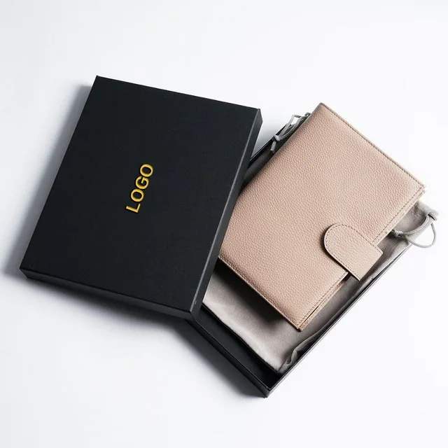 Wholesale B5 A6 School Notebooks Journal Customized Leather Note book With Card Holder