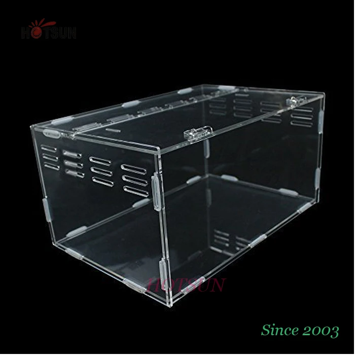 Acrylic reptile terrarium clear acrylic reptile display cases