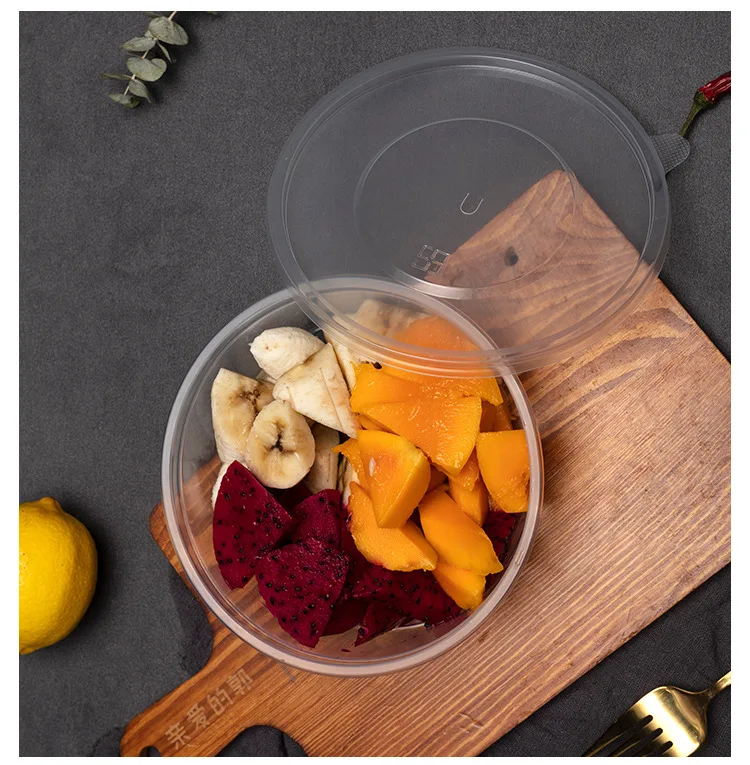 1000pcs/Pack 30ml 45ml 60ml 100ml Disposable Transparent Plastic Cups One-Piece Split Sauce Cup With Cover