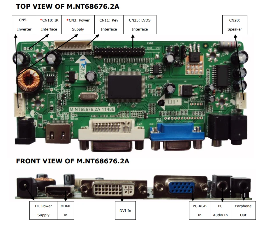 Good Quality Monitor Control Board for Controlling the LCD panel