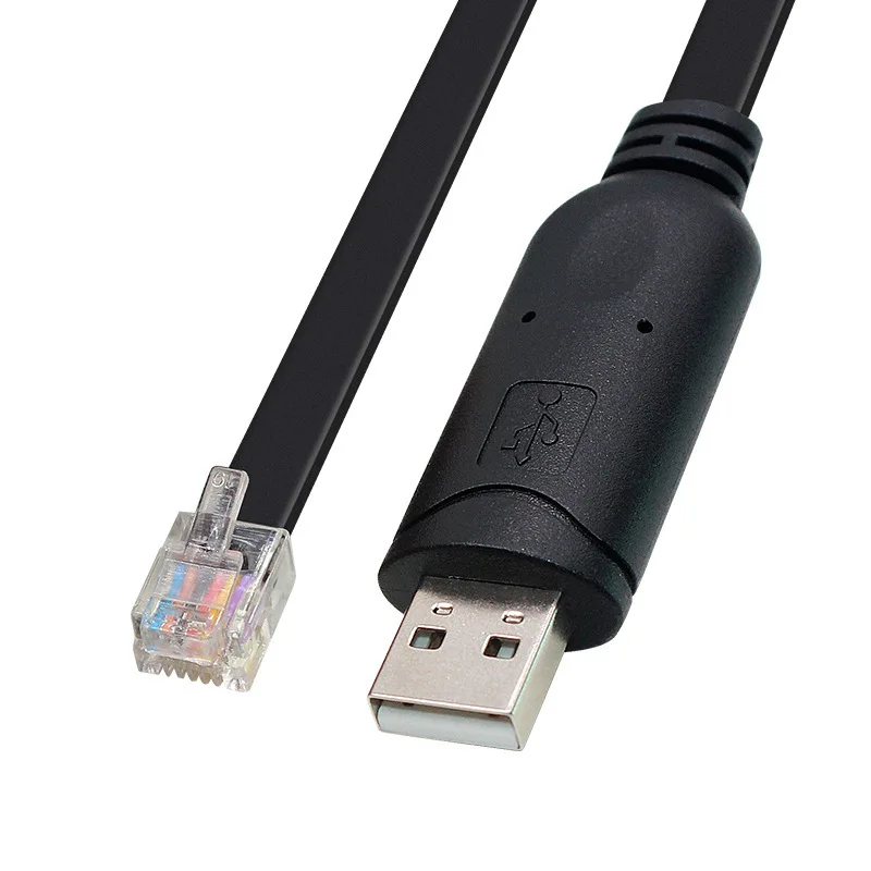 USB AM TO RJ12 6P6C 6 Core Flat Serial Null-Modem Cable
