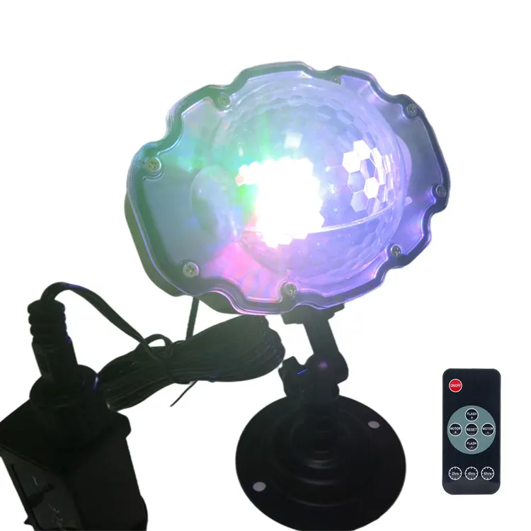 
Four-color highlight snowflake light, RGBW outdoor garden light led spot light (remote control) 