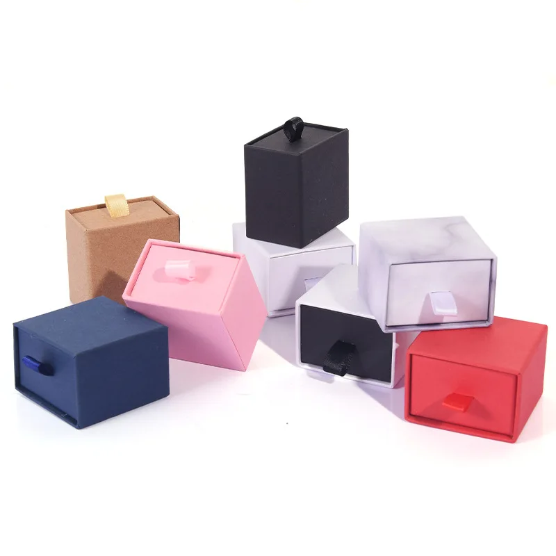 Mini Personalized Jewelry Boxes Packaging With Logo For Bracelet Necklace Ring