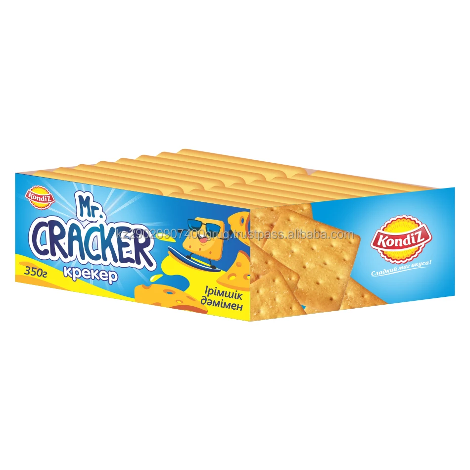Best quality cracker biscuits 0.350 kg  natural grain snacks with cheese flavour from manufacturer low prices crackers for sale