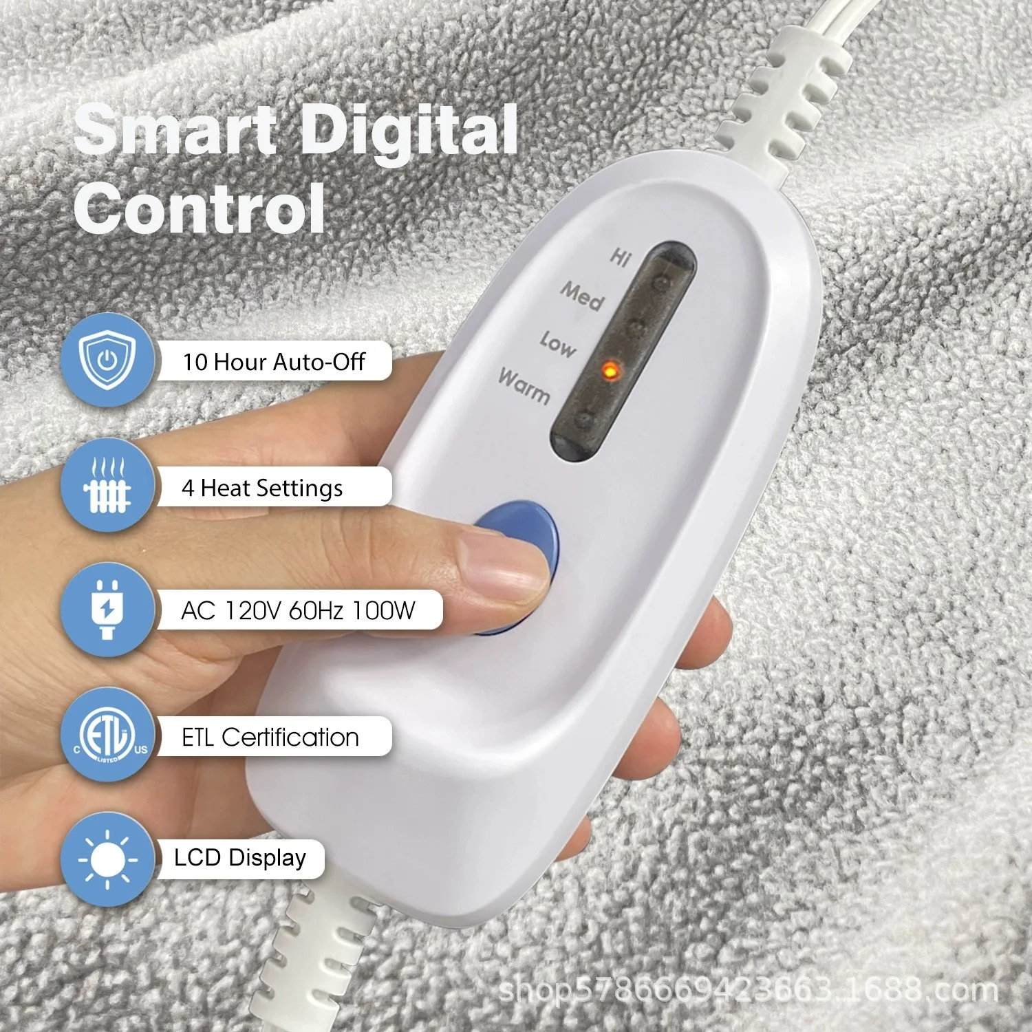 110v Super Cosy Dual Control Heated Under blanket Double Bed Warmer Full Size Electric Underblanket