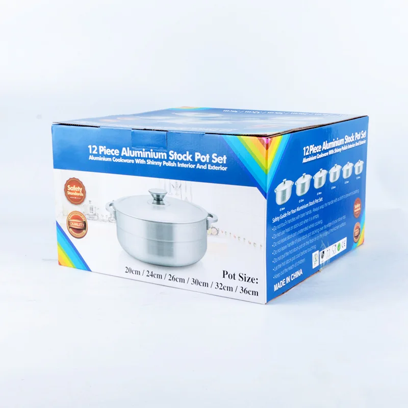 Gourmet Aluminum Stock Pot Cooking Performance for Even Heat Distribution Perfect for Serving Riveted Handles Cookware Sets