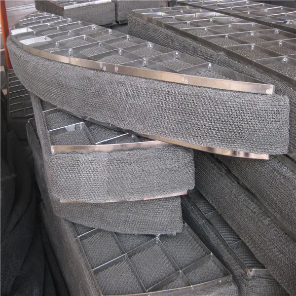 China exhaust purification vapor-liquid mesh/knitted wire mesh demister pad for silencer