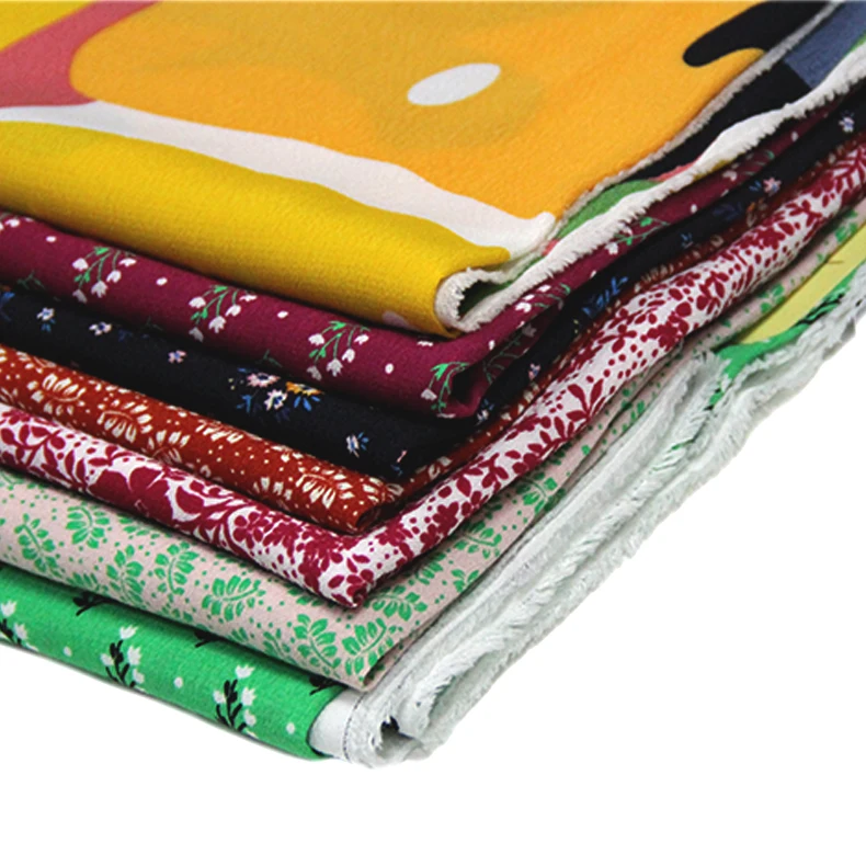 
New arrival women dress fabric woven digital printed viscose rayon crepe 