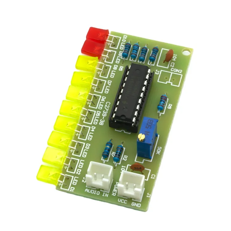 LM3915 Audio Level Indicator DIY Kit Electronic Circuit Kit Production Suite Solder Practice Kit