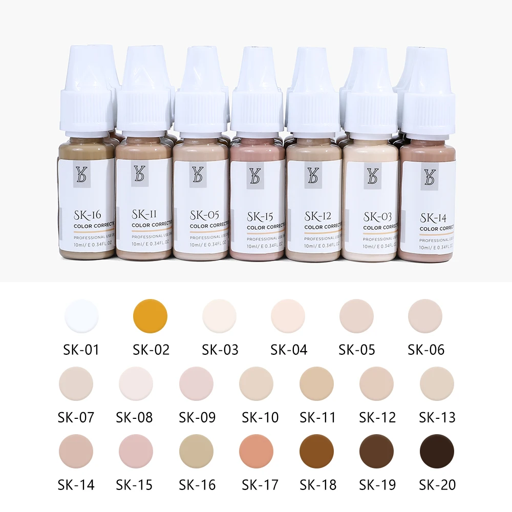 2022 Lushcolor New Original High Quality 10ml Skin Camouflage Permanent Tattoo Pigment Ink for Body Scar