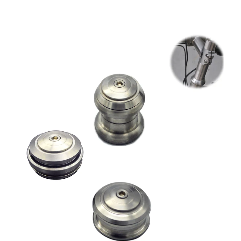 Велосипедная передняя вилка Тито из титанового сплава, гарнитура без резьбы, детали для горного и шоссейного велосипеда, велосипедные гарнитуры, конус 34 мм/44 мм/41,8-52 мм