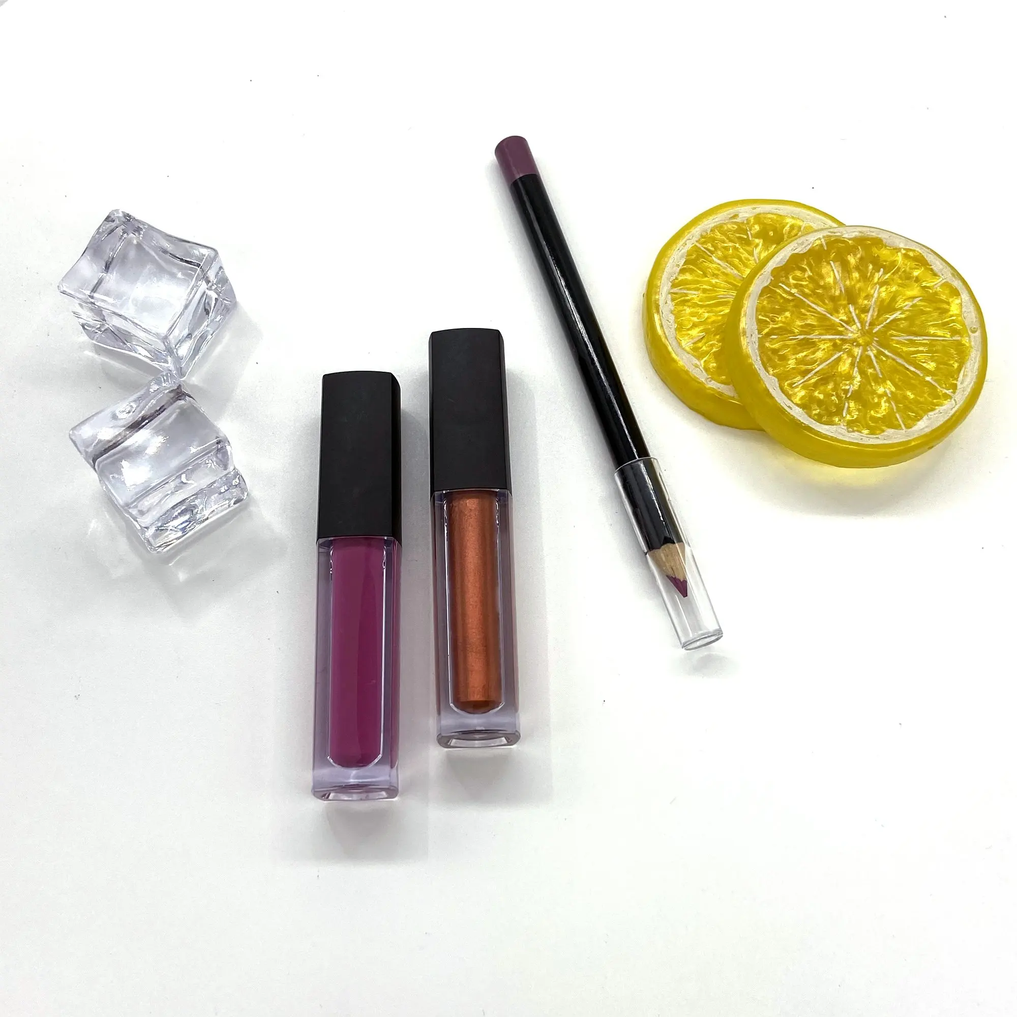 Ready to ship new private label matte liquid lipstick set lip gloss with lip liner set