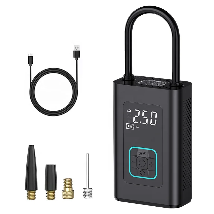 Digital Tire Inflator Tire Air Compressor Car Jump Starter Power Bank With Air Pump