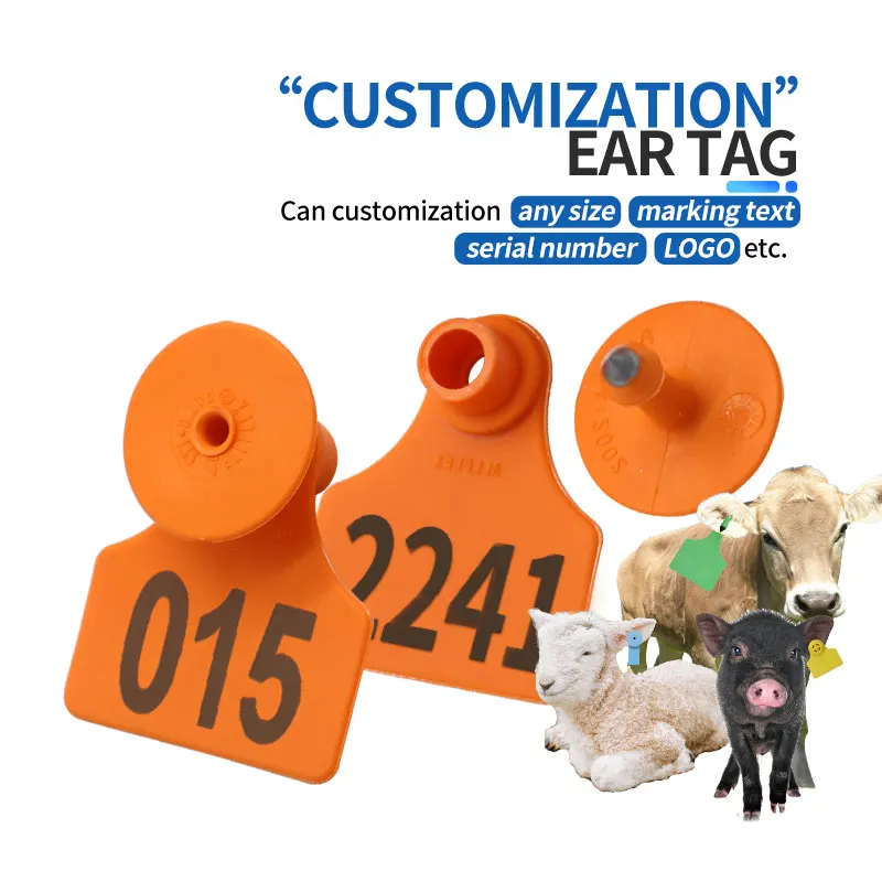 HED-ET101 ear tag for sheep with serial number  animal ear tags