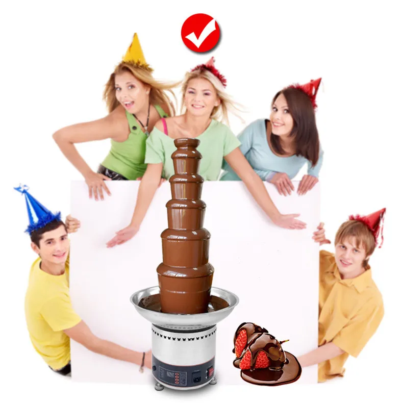 Factory Wholesale Custom Logo 304 Stainless Steel Household Commercial mini chocolate fountain machine