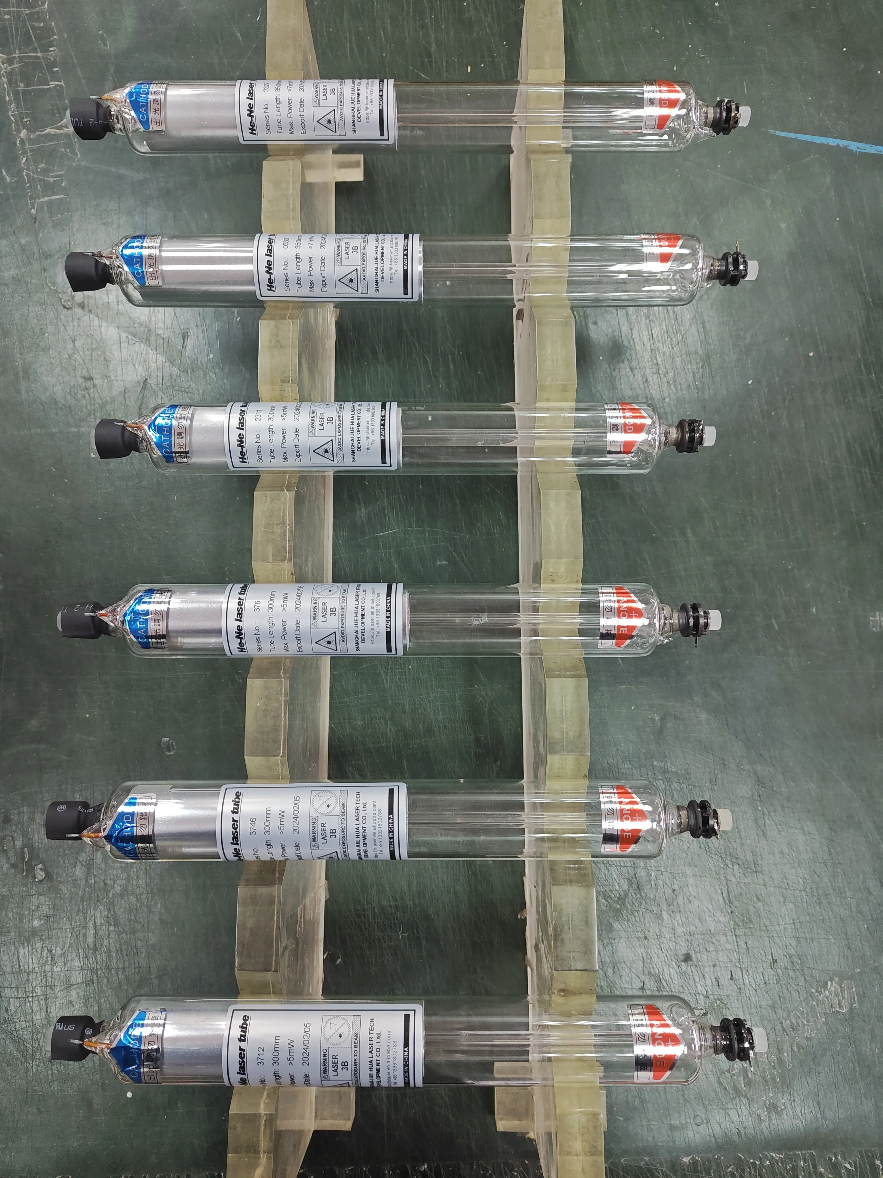 Helium-Neon (HeNe) Laser Tube 632.8nm 150mm-1000mm 0.8mW-40mW