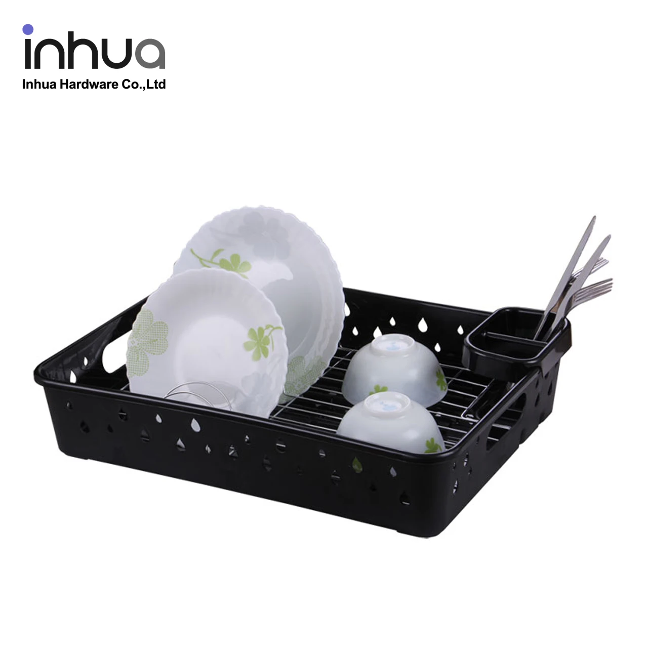 
Factory direct plastic dish rack double tiers drain storage rack dish drying rack for kitchen 