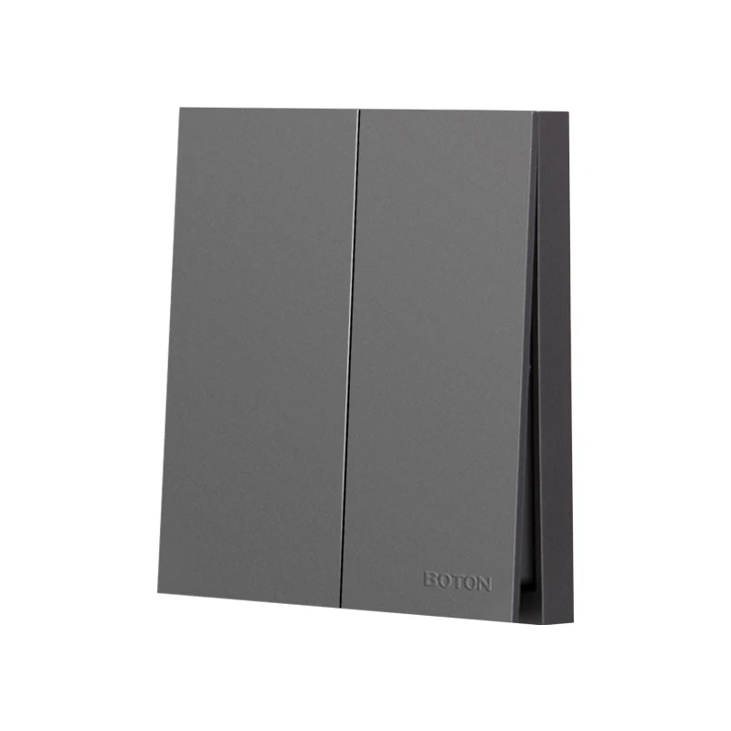 2 Gang 2 Way CB Approved Grey Color Big Button Electric Light Rocker Light Wall switch