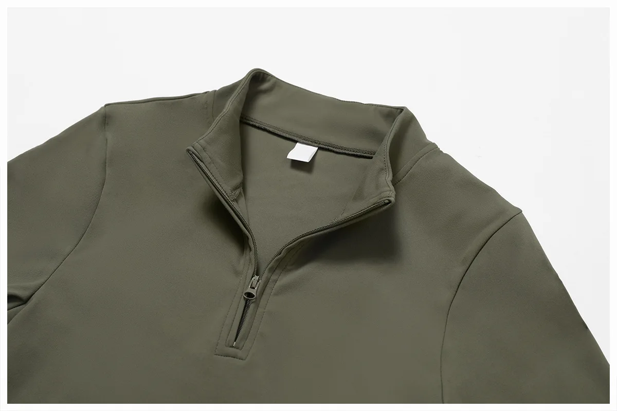 Nylon T shirts Legging 2pcs set 1/4 Zipper Active Wear Tracksuit Exercise Athletic Long Sleeve Gym Workout Yoga Sets for Women